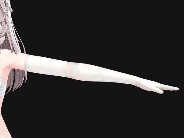 手袋の汗じみ 100% ホワイト 40D 腕全体