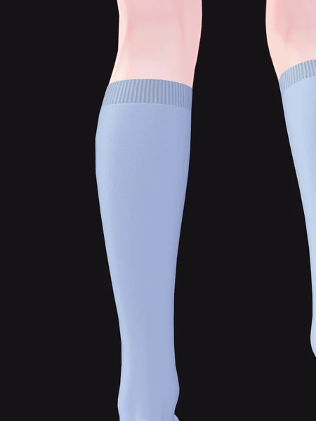 汗じみ 30% ハイソックス ふくらはぎ